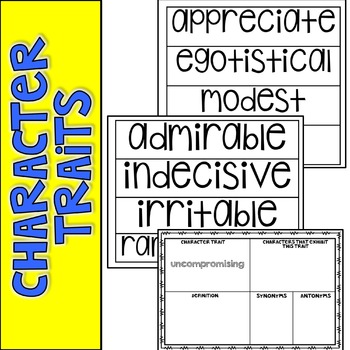 Character Traits by Lisa Taylor Teaching the Stars | TPT