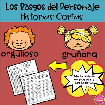 Preview of Character Traits Short Stories in Spanish