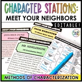 Character Traits Stations Activity