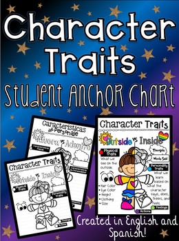 Preview of Character Traits Student Anchor Chart (Eng. & Spa.)