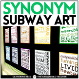Character Traits & Synonyms Subway Art Posters for Classro