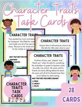 Preview of Character Traits Task Cards