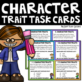 Preview of Character Traits Task Cards