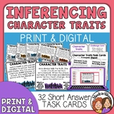 Character Traits Task Cards - Inference (short answer) | P