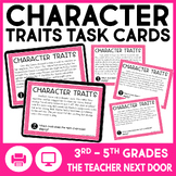 Character Traits Task Cards Print and Digital - Character 