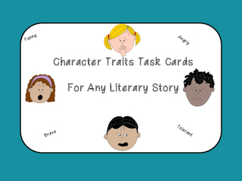 Preview of Character Traits Task Cards (for any book)