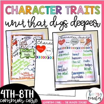 Preview of Character Traits Unit for Upper Elementary and Middle School