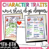 Character Traits Unit for Upper Elementary and Middle School