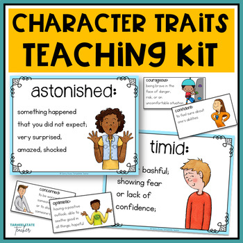 Preview of Character Traits Graphic Organizers and Character Traits Vocabulary List