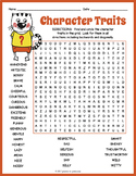 CHARACTER / PERSONALITY TRAITS Word Search Worksheet - 3rd