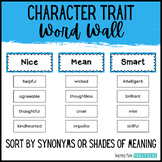 Character Traits Word Wall to Build Vocabulary - Interacti