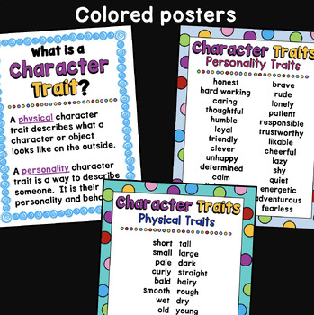 Character Traits Worksheets by Kiddie Concepts | TPT