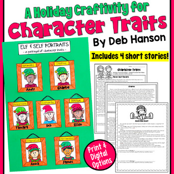 Preview of Character Traits Worksheets and Activity: Christmas Craftivity