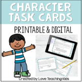 Character Traits and Character Feelings Task Cards | Digital