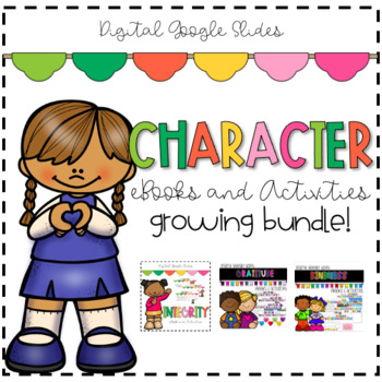 Preview of Character Traits eBooks & Activities - Growing Bundle