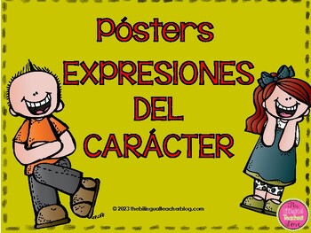 Preview of Character Traits Posters in Spanish