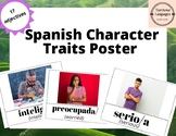 Character Traits in Spanish Poster Personality Traits Vocabulary