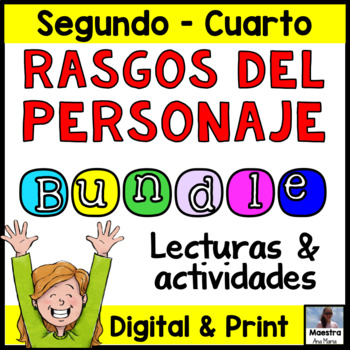 Preview of Character Traits in Spanish - Rasgos del personaje - Google Classroom and Print