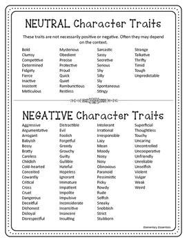 Character Feelings Chart Pdf