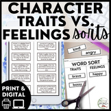 Character Traits vs. Feelings Sorts - Small Group Reading 