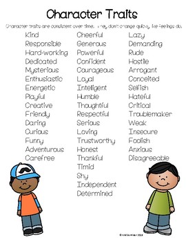 Character Traits vs Feelings Study by Teach Collaborate Inspire | TpT