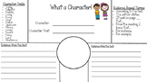 Character Traits worksheet with evidence