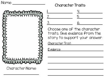 Character Unit Printables - Common Core Aligned by Grace Over Grades