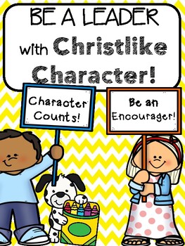 Preview of Character Words of the Week and Bible Verses (Yellow Theme)