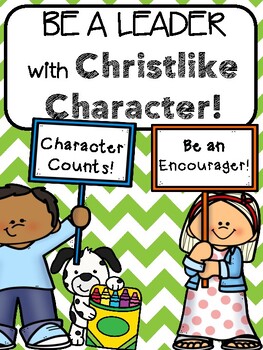 Preview of Character Words of the Week and Bible Verses for Christian Schools (Blue Theme)