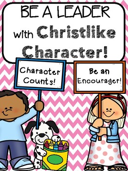 Preview of Character Words of the Week and Bible Verses for Christian Schools (Pink Theme)