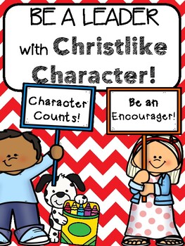 Preview of Character Words of the Week and Bible Verses for Christian Schools (Red Theme)