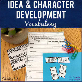 Preview of Character Analysis and Idea Development Vocabulary for Middle School