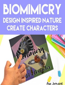 Preview of Character and Scene Sketch Pack -  STEAM - Biomimicry for Young Children