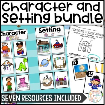 Character & Setting Bundle- Posters, Books, Exit Tickets, Centers, & More!