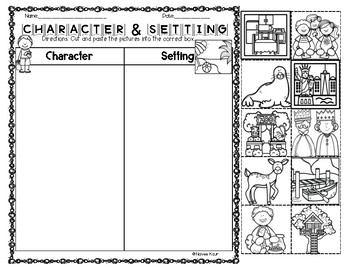 Preview of Character and Setting Sort