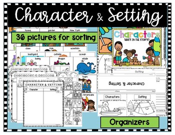 Preview of Character Setting Sort and Graphic Organizers (Bundle)