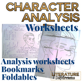 Character Analysis bookmarks, foldables and worksheets (fo