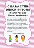 Character description keywords - DISTANCE LEARNING