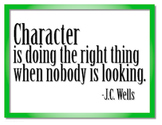 Character is... Motivational Poster Print Free Download #k