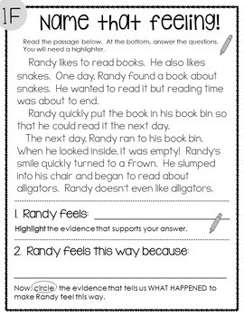 Character's Reading Passages 1st/2nd Grade ~ Focus on a Character's ...