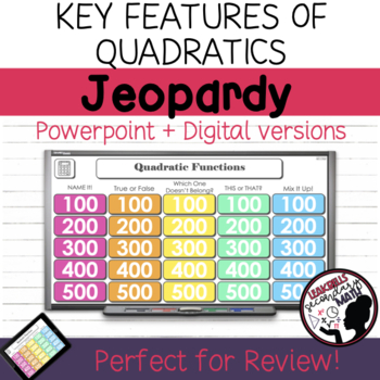 Preview of Quadratic Functions | Interactive Math Game | PLUS Digital Access