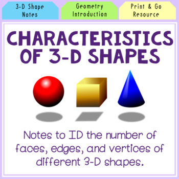 Preview of Characteristics of 3-D Shapes