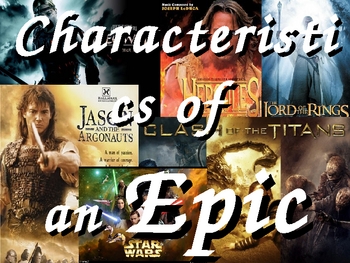 Preview of Characteristics of Epics and Epic Heroes powerpoint notes lesson