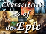 Characteristics of Epics and Epic Heroes powerpoint notes lesson