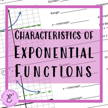 Preview of Characteristics of Exponential Functions