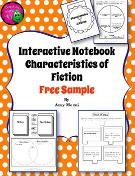Preview of Characteristics of Fiction & Point of View Interactive Notebook Sample
