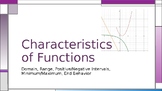 Characteristics of Functions PowerPoint Presentation