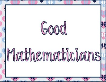 Preview of Characteristics of Good Mathematicians - Math Posters