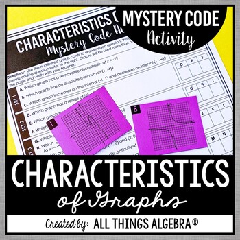 Preview of Characteristics of Graphs - Mystery Code Activity