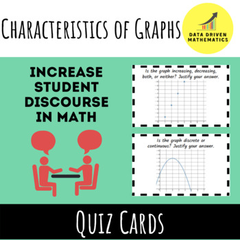Preview of Characteristics of Graphs(linear,nonlinear,discrete, etc..) -Quiz Cards Activity